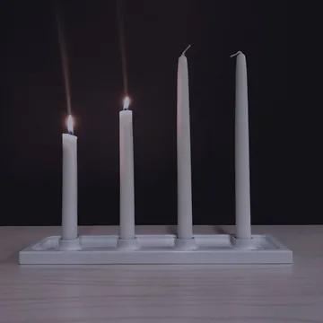 Crater adventskandelaar - Wit, 4 lichtjes - SMD Design