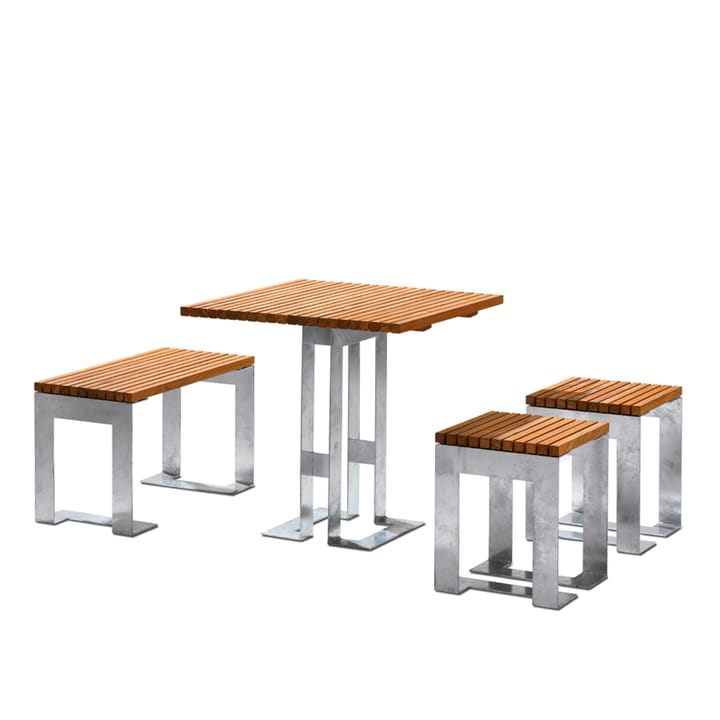 Paus tafel - eikenhout, gegalvaniseerd onderstel - SMD Design