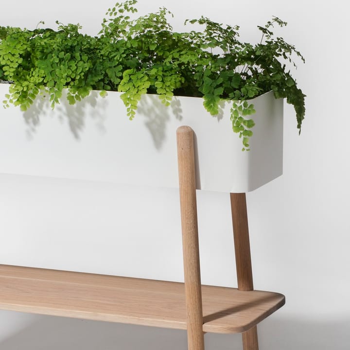 Prunella Plantenrek, wit/aluminium SMD Design