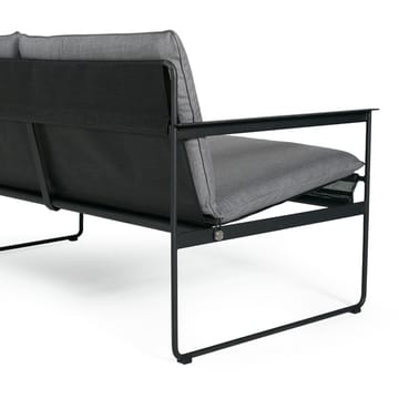 Slow 2-zits bank - stof sunbrella grijs, zwart stalen frame - SMD Design