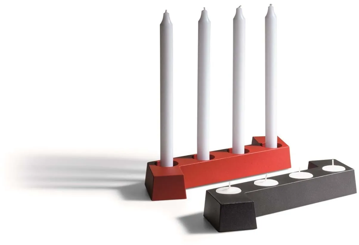 SMD adventskandelaar, Grijs, 4 lichts SMD Design