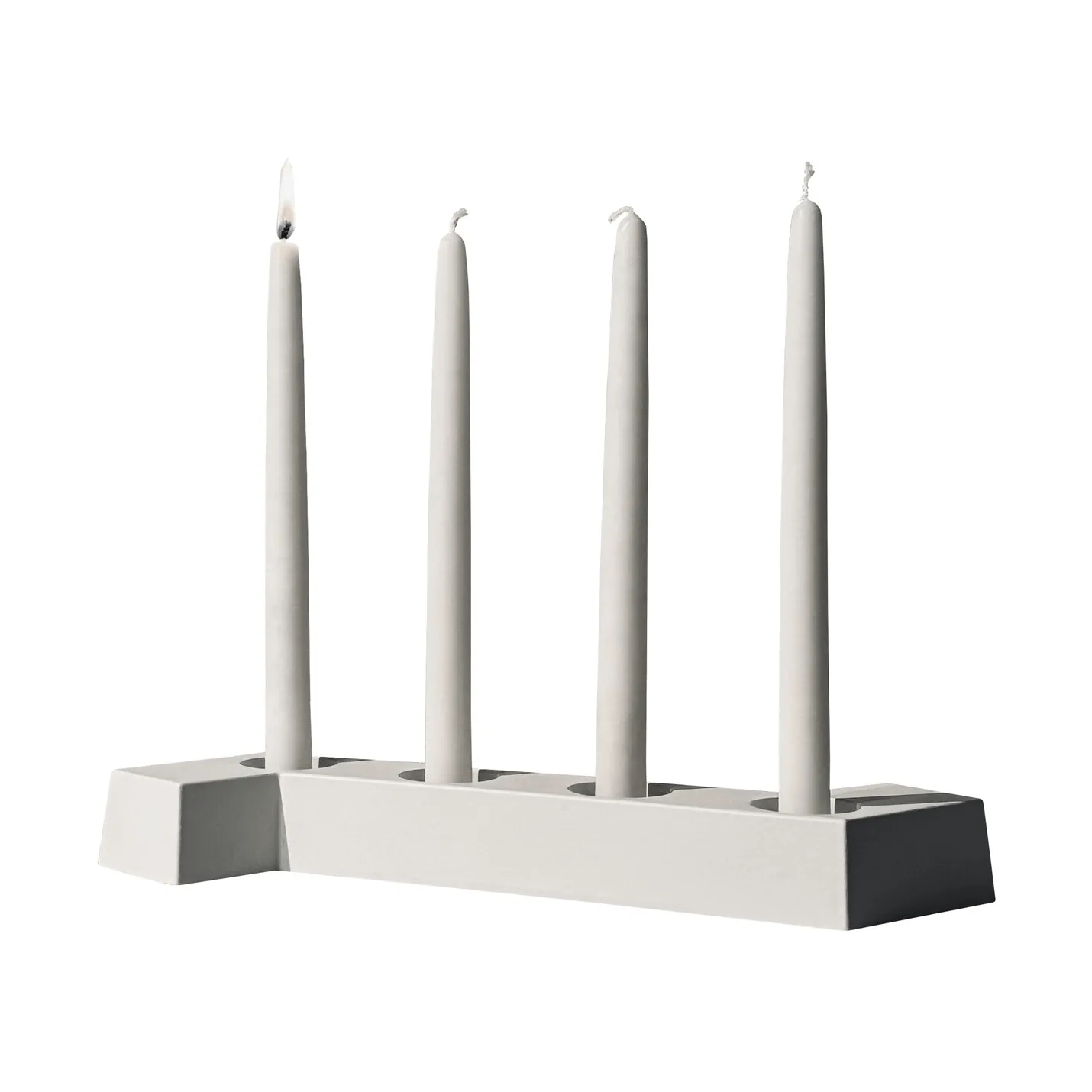 SMD adventskandelaar, Wit, 4 lichtjes SMD Design