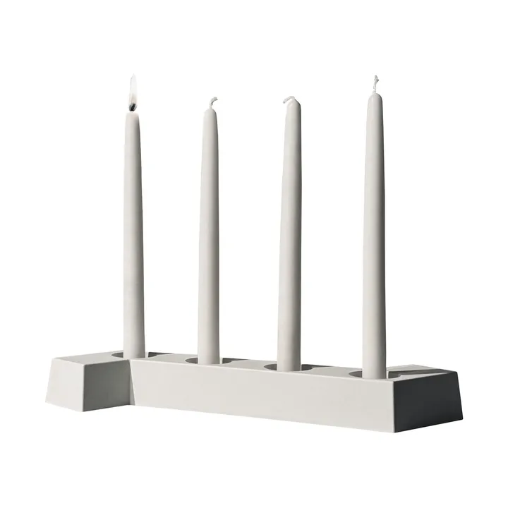 SMD adventskandelaar - Wit, 4 lichtjes - SMD Design