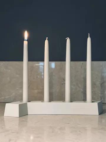 SMD adventskandelaar - Wit, 4 lichtjes - SMD Design