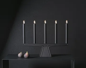 Stella 5 adventskandelaar 41 cm - Zwart - SMD Design