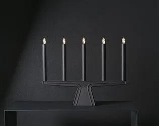 Stella 5 adventskandelaar 41 cm - Zwart - SMD Design