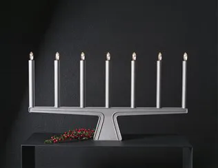 Stella 7 adventskandelaar 60 cm, Rauw aluminium SMD Design