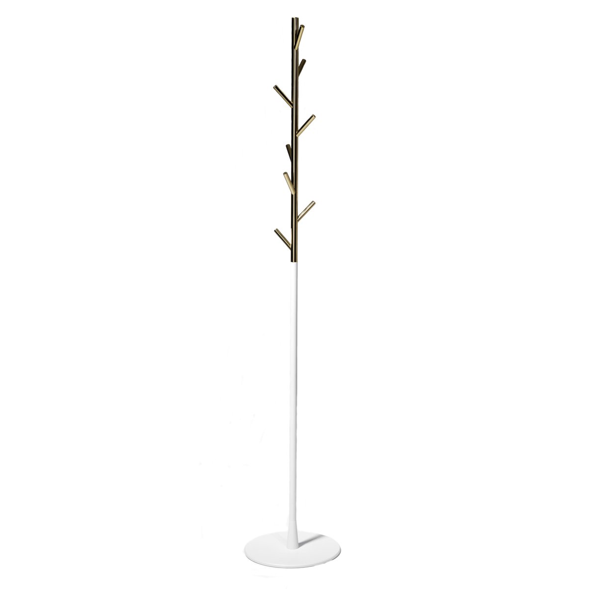 SMD Design Sticks kapstok - vloer messing-wit | Scandinavisch Interieur | Kapstokken & hangrekken | Wit
