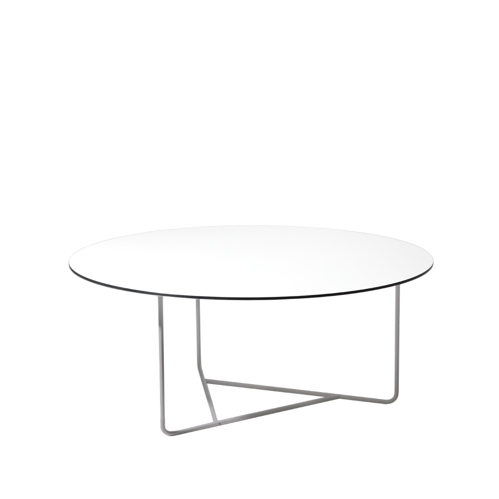 SMD Design Tellus salontafel wit, verchroomd onderstel, h41 d100