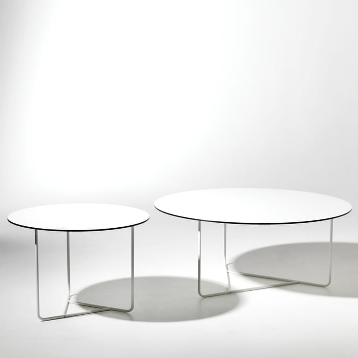 Tellus salontafel, wit, verchroomd onderstel, h41 d100 SMD Design