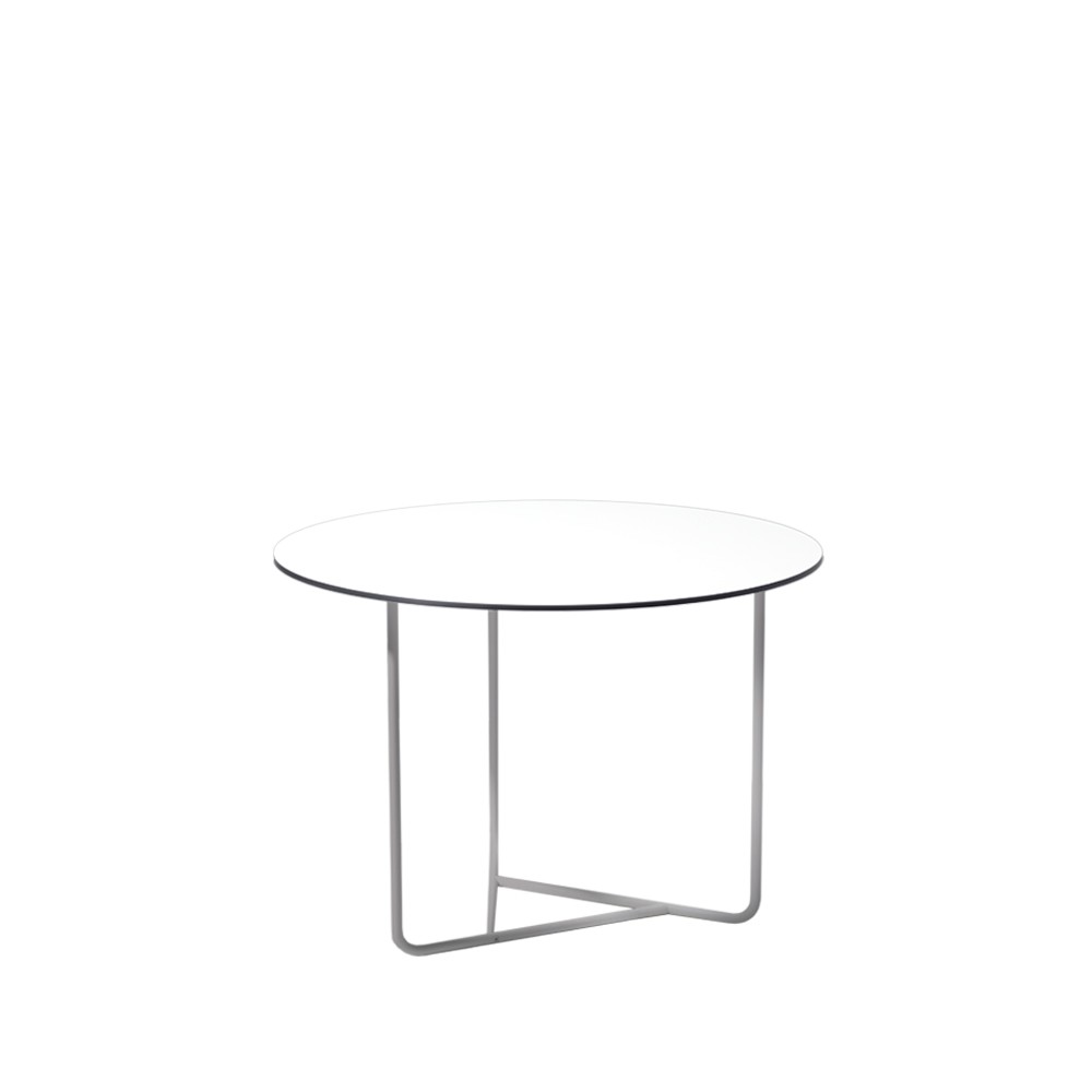 SMD Design Tellus salontafel wit, verchroomd onderstel, h44 d64