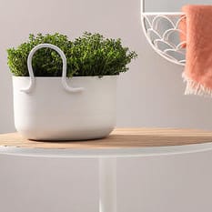 Tivoli bloempot Ø30 cm laag, wit SMD Design