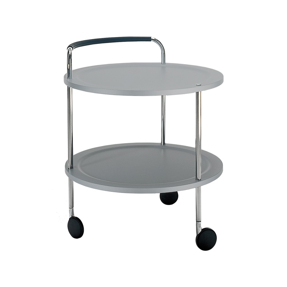 SMD Design Trolley Round basic serveertrolley lichtgrijs, verchroomd onderstel