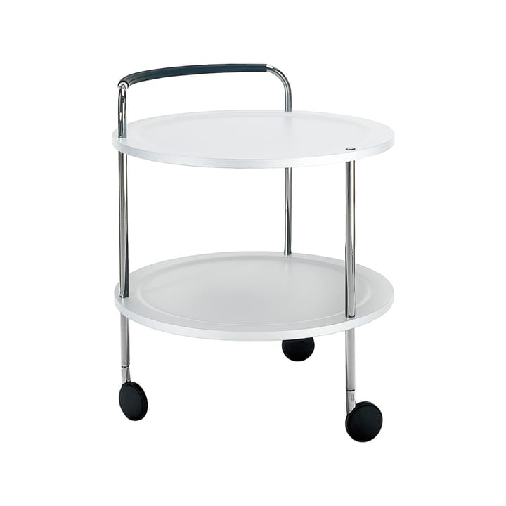 Trolley Round basic serveertrolley - wit, verchroomd onderstel - SMD Design