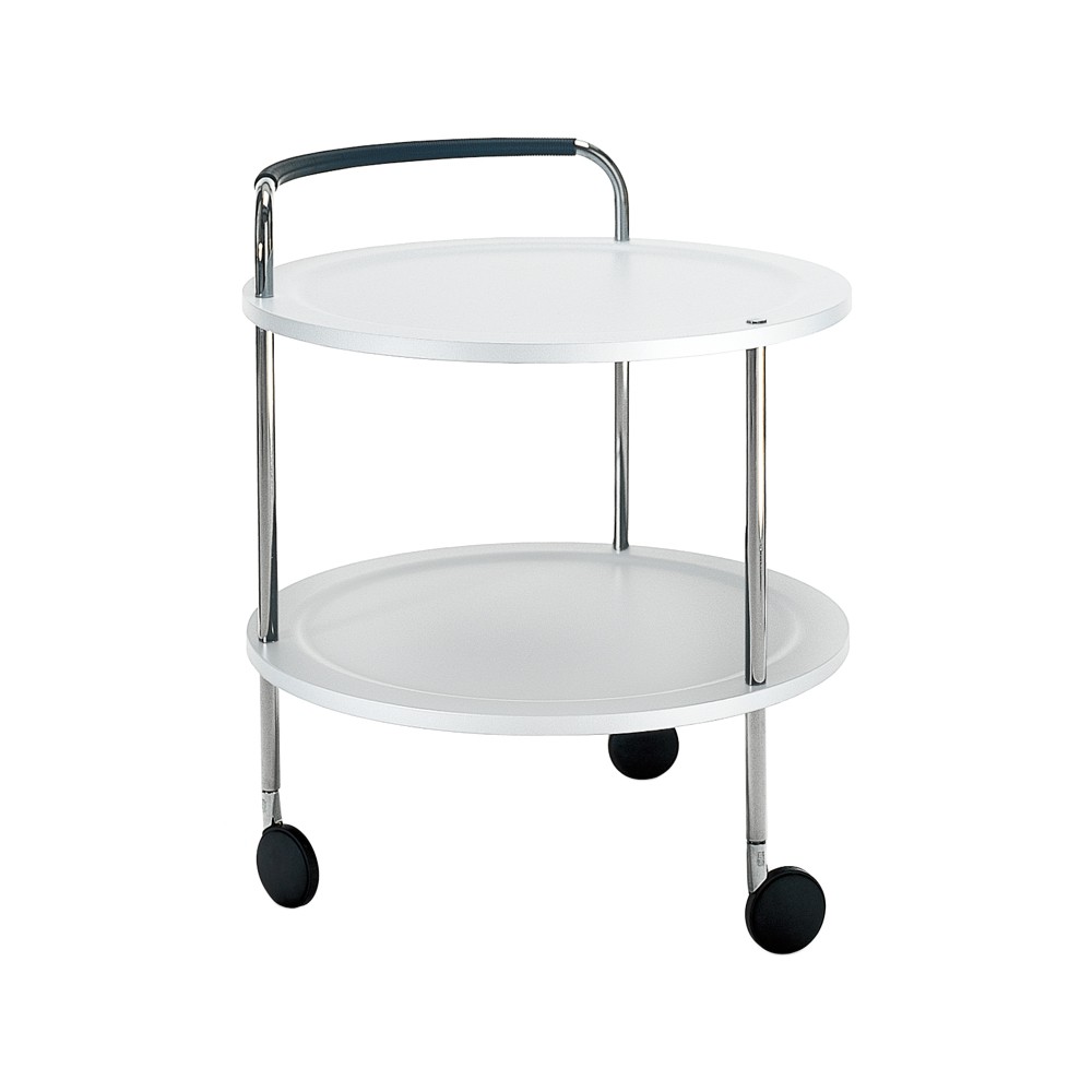 SMD Design Trolley Round basic serveertrolley wit, verchroomd onderstel