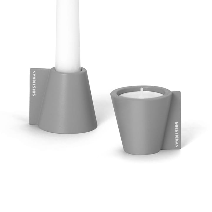 Flipp kaarsenhouder 5x6 cm, Grijs Solstickan Design