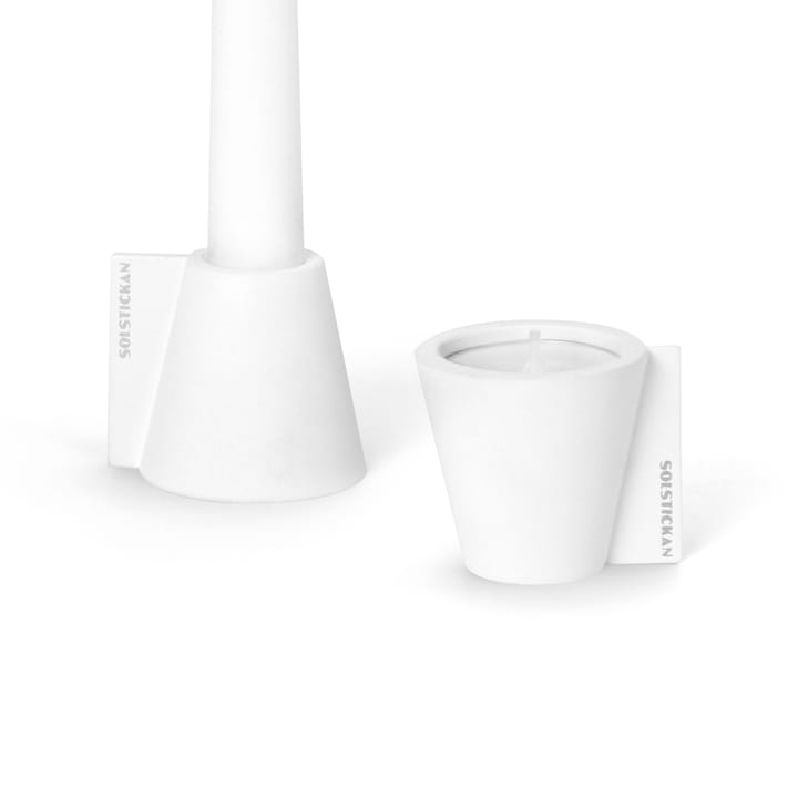 Flipp kaarsenhouder 5x6 cm, Wit Solstickan Design