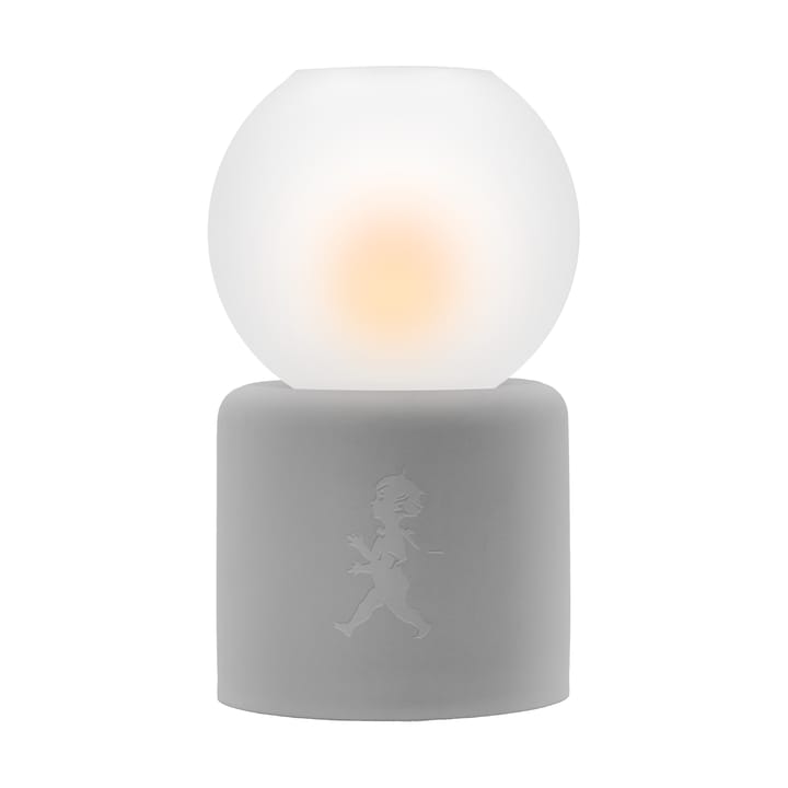 Globe theelichthouder Ø9,5x17 cm - Lichtgrijs - Solstickan Design