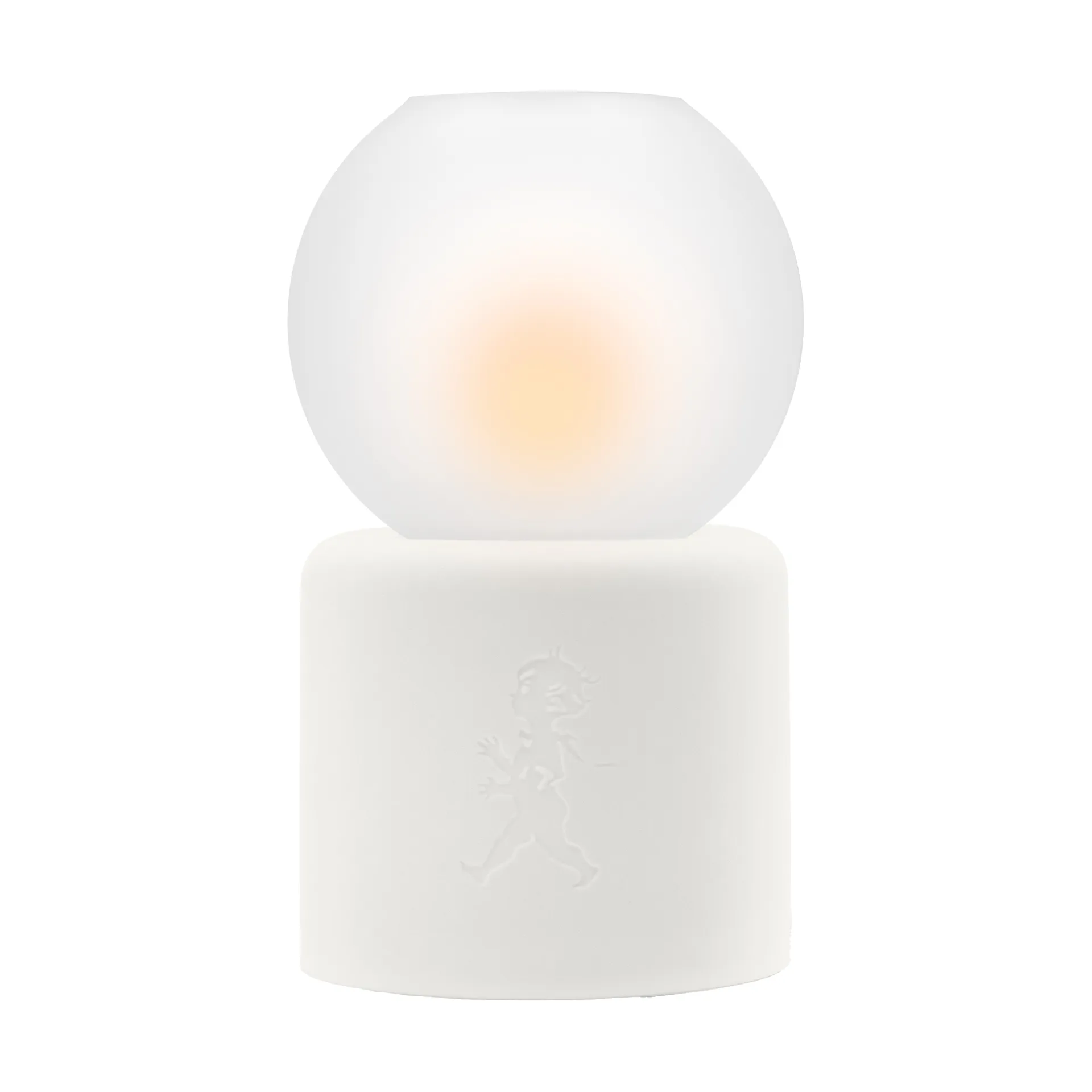 Globe theelichthouder Ø9,5x17 cm, Wit Solstickan Design