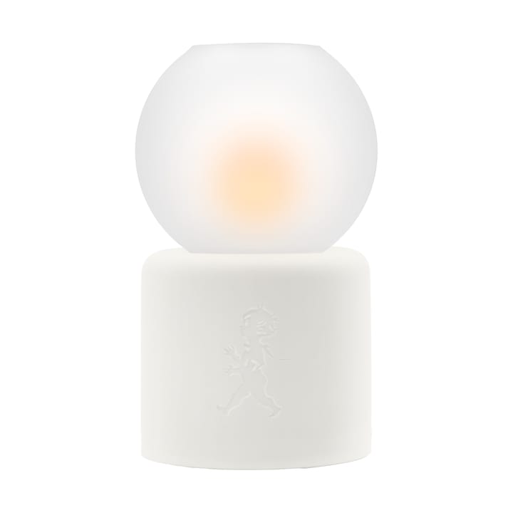 Globe theelichthouder Ø9,5x17 cm - Wit - Solstickan Design