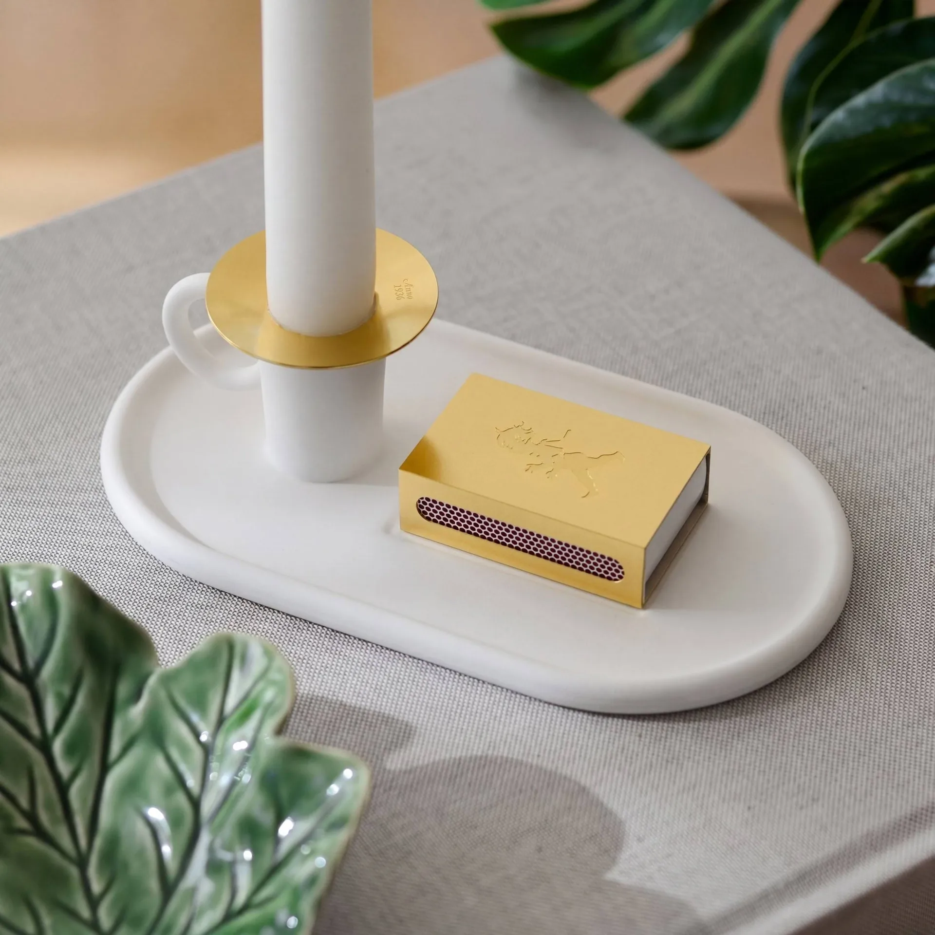 Kamerkandelaartje met luciferdoosje, Solstickan kandelaar inclusief luciferetui Solstickan Design