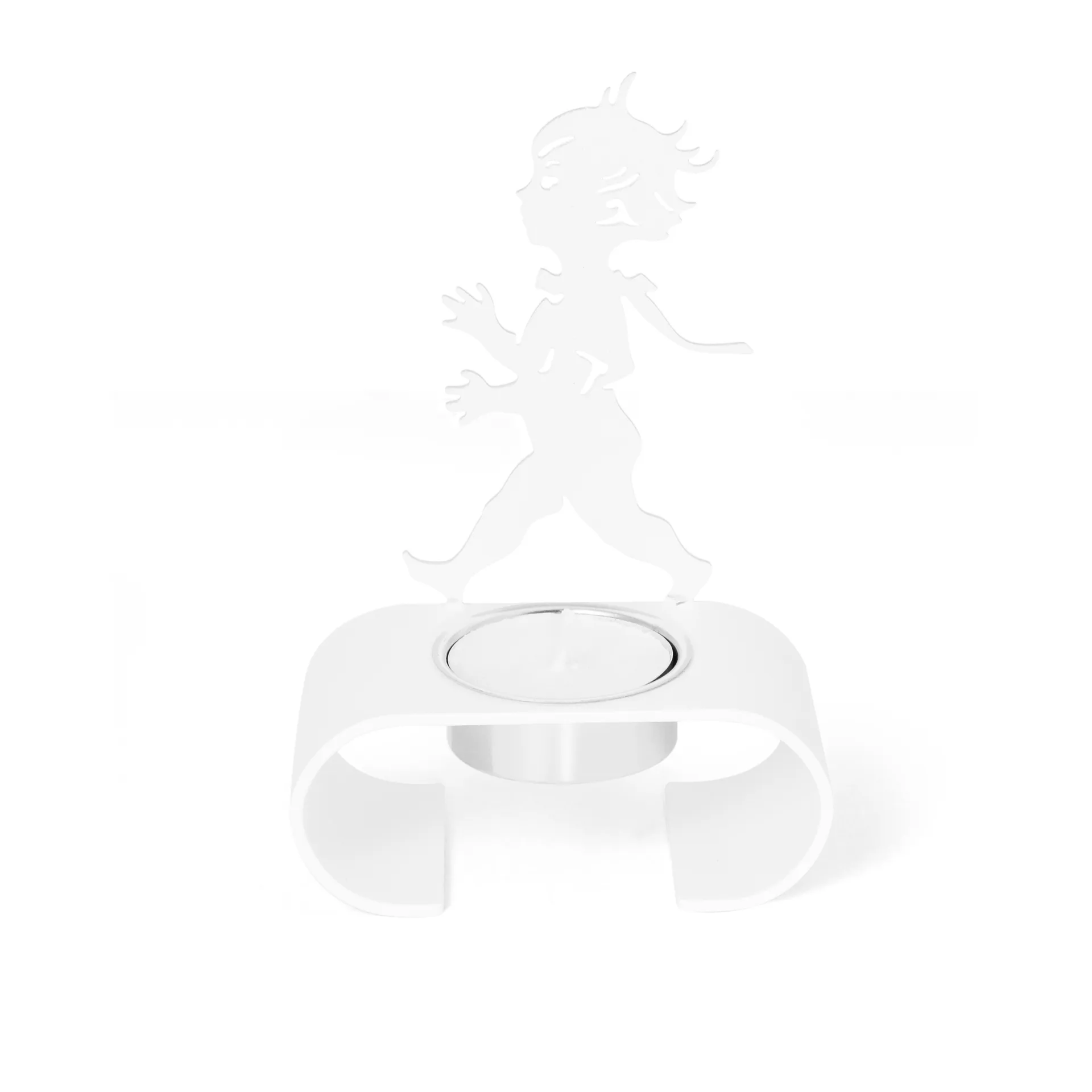 Silhuett waxinelichtjeshouder 9,3x13,3 cm, Wit Solstickan Design