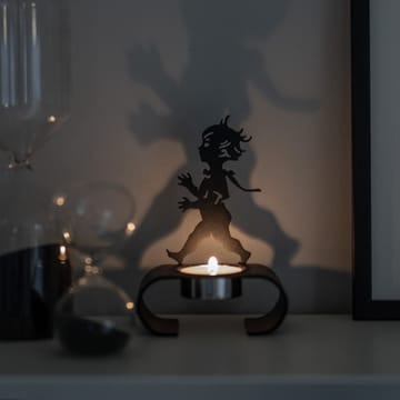 Silhuett waxinelichtjeshouder 9,3x13,3 cm - Zwart - Solstickan Design