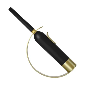 Solstickan aansteker met vuurstraal - Zwart-messing - Solstickan Design