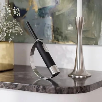 Solstickan aansteker met vuurstraal - Zwart-zilver - Solstickan Design