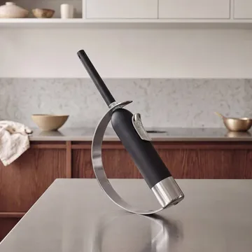 Solstickan aansteker met vuurstraal - Zwart-zilver - Solstickan Design