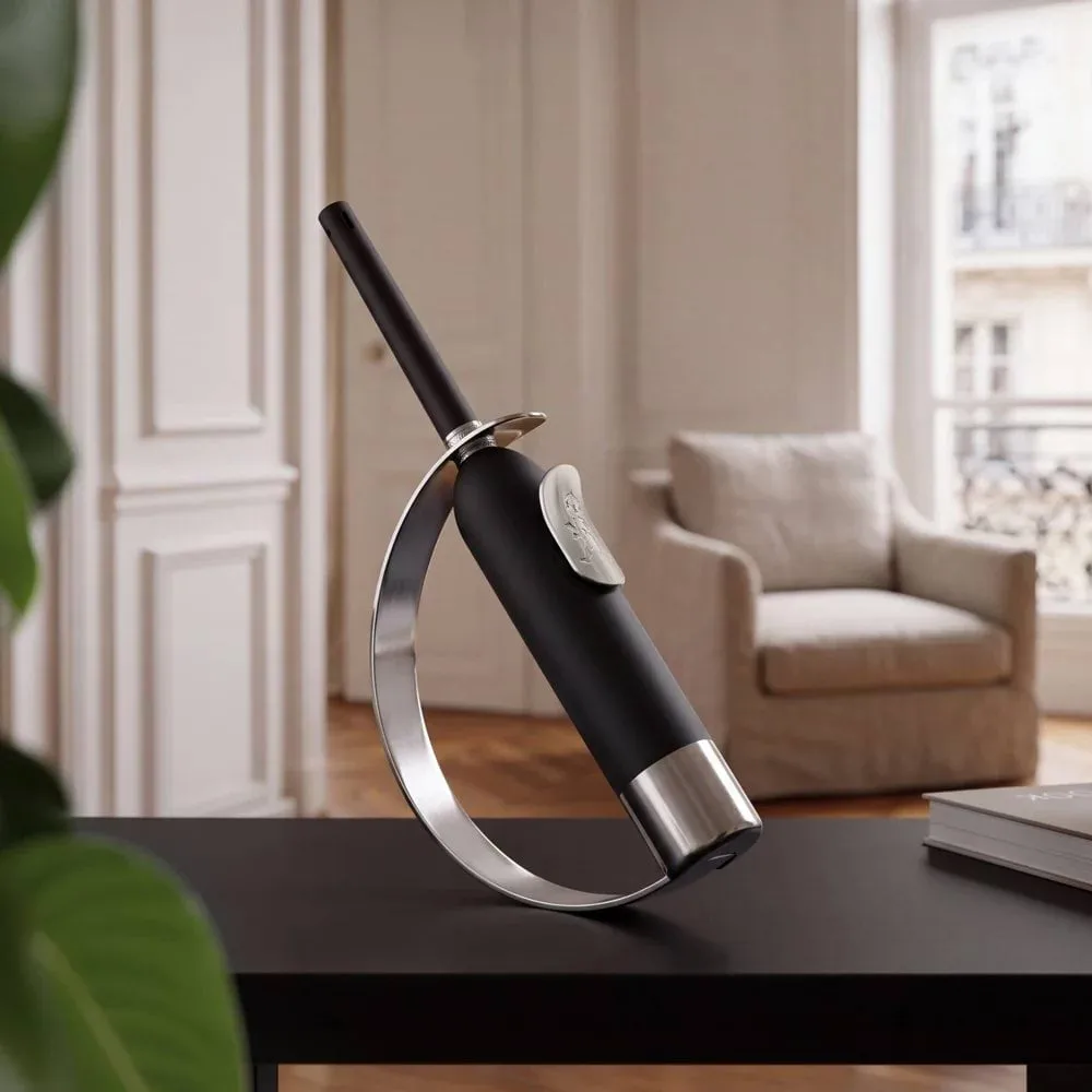 Solstickan aansteker met vuurstraal, Zwart-zilver Solstickan Design