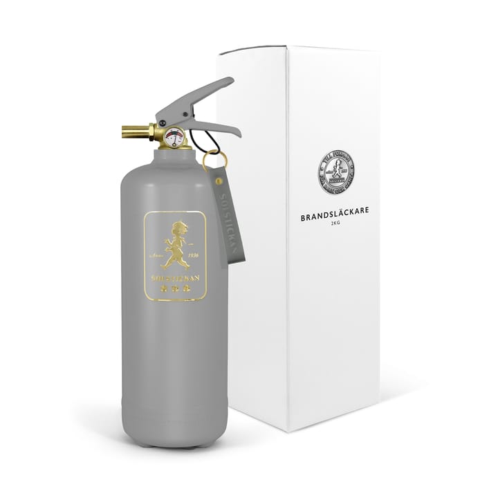 Solstickan brandblusser 2 kg, Design Edition grijs-goud Solstickan Design