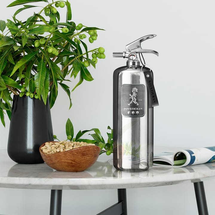 Solstickan brandblusser 2 kg, Design Edition staal Solstickan Design
