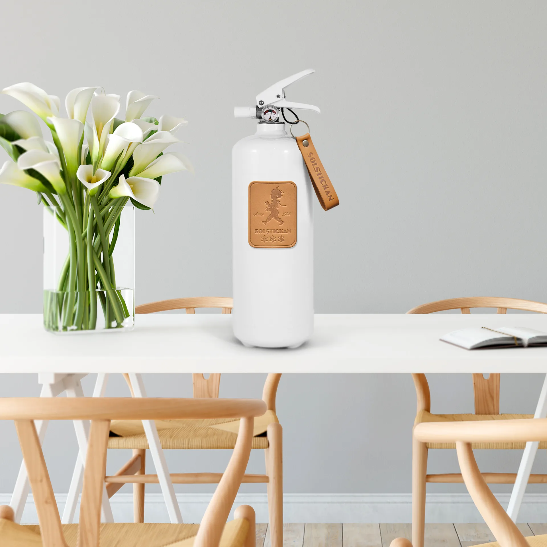 Solstickan brandblusser 2 kg, Lichtbruin leer Solstickan Design