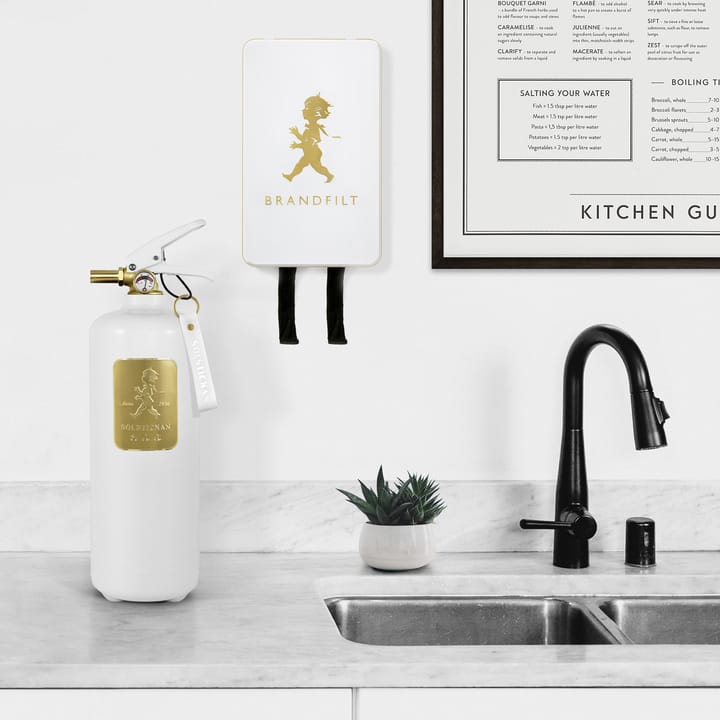 Solstickan brandblusser 2 kg, Wit-goud Solstickan Design