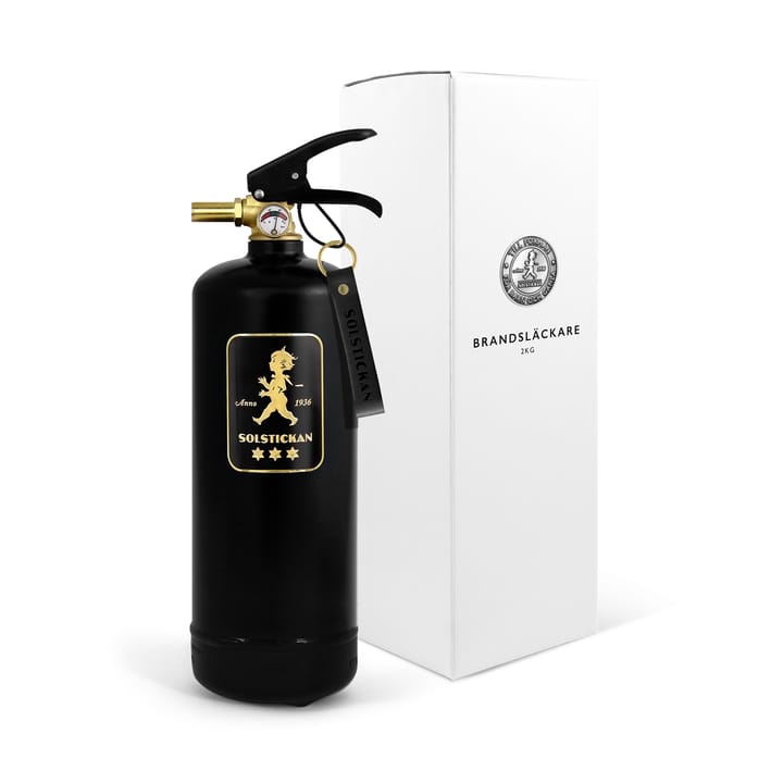 Solstickan brandblusser 2 kg, Zwart-goud Solstickan Design