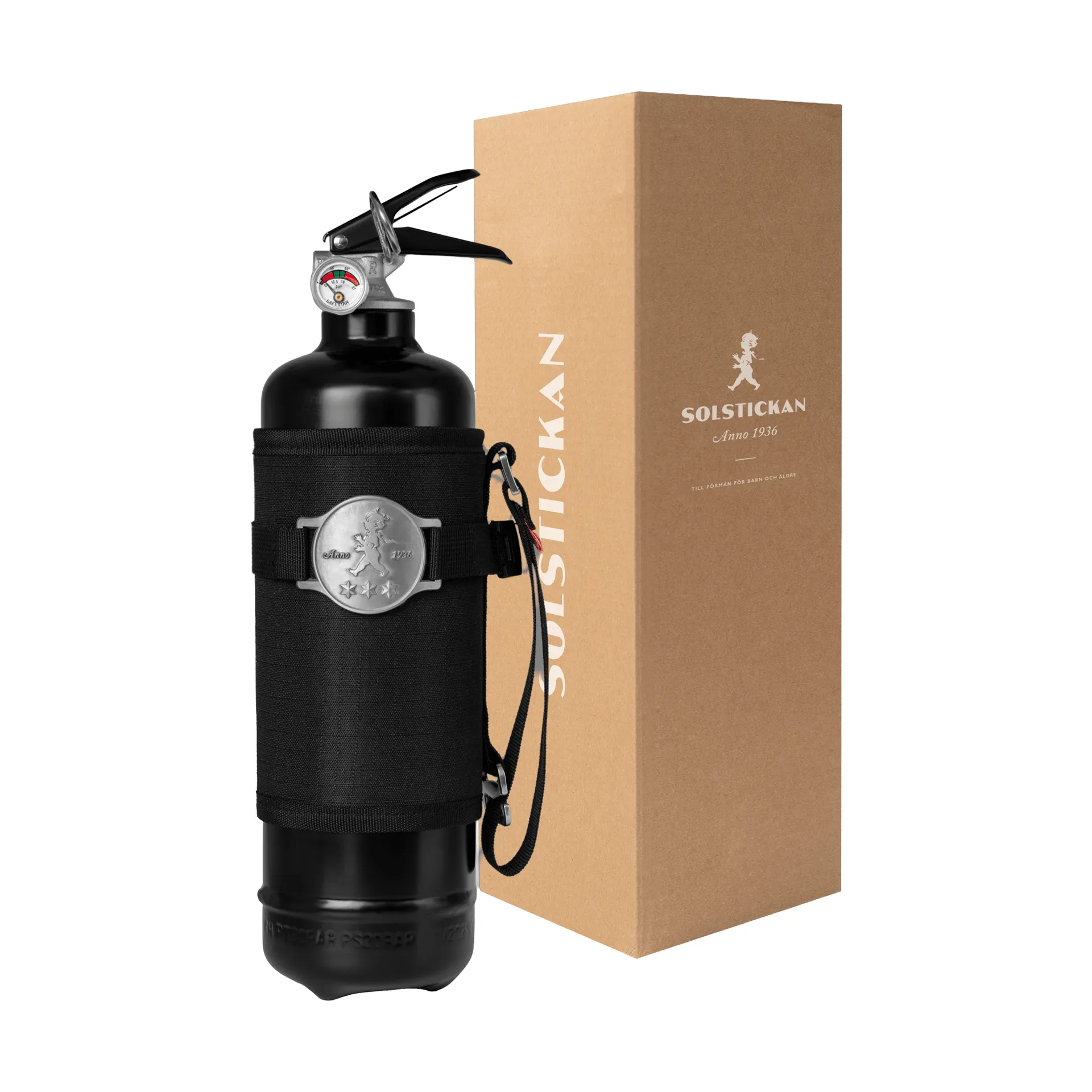Solstickan brandblusser 6 kg, Outdoor edition, Zwart Solstickan Design