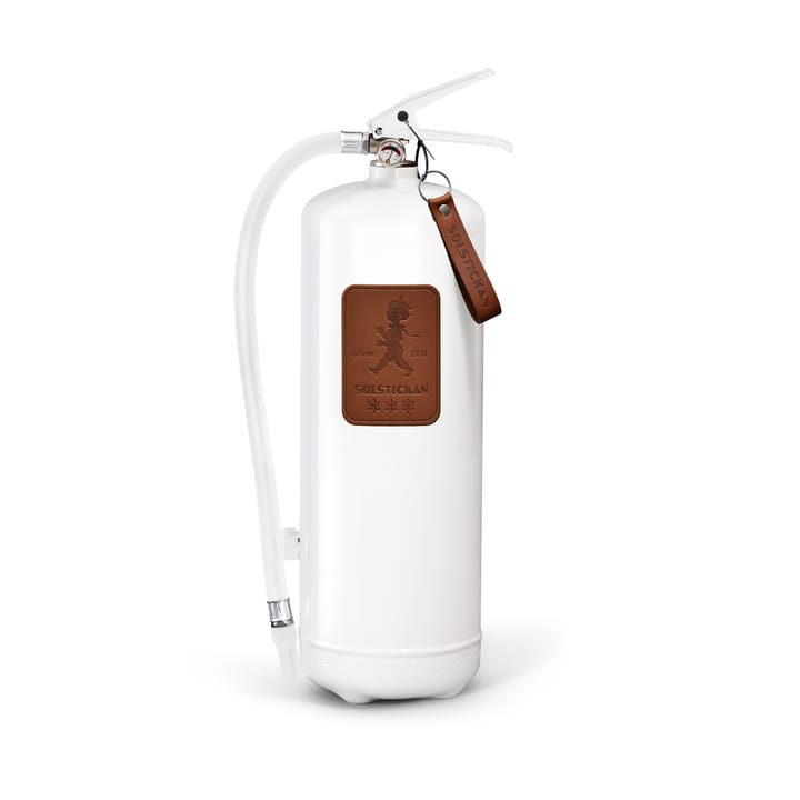Solstickan brandblusser 6 kg - Wit-donkerbruin leer - Solstickan Design
