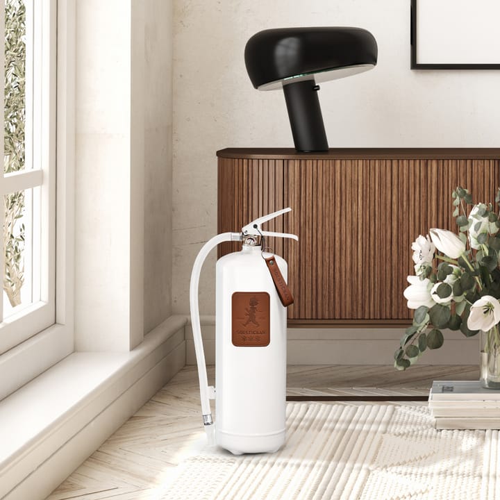 Solstickan brandblusser 6 kg, Wit-donkerbruin leer Solstickan Design