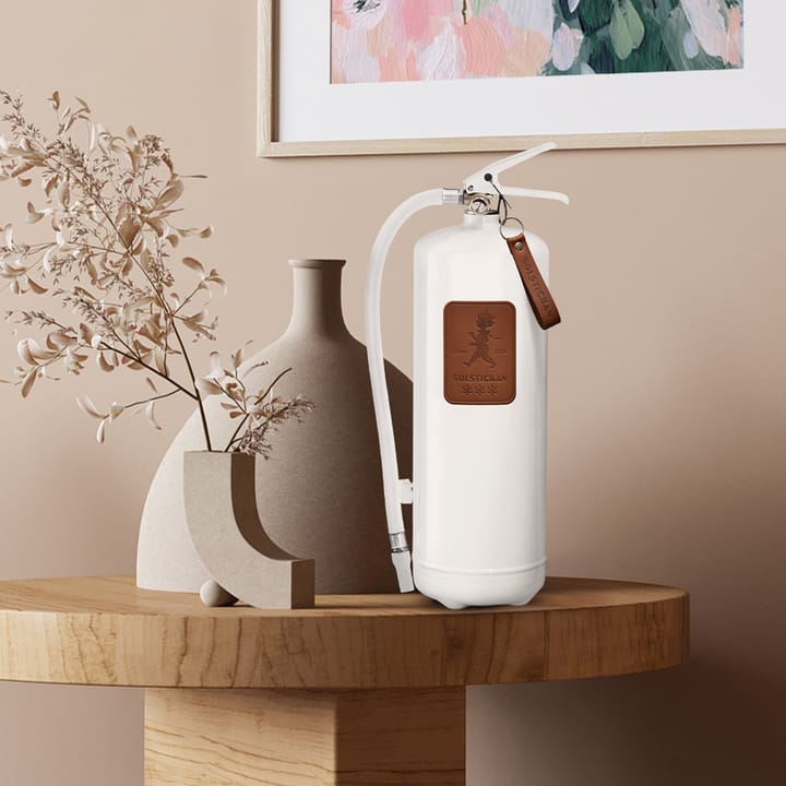 Solstickan brandblusser 6 kg, Wit-donkerbruin leer Solstickan Design