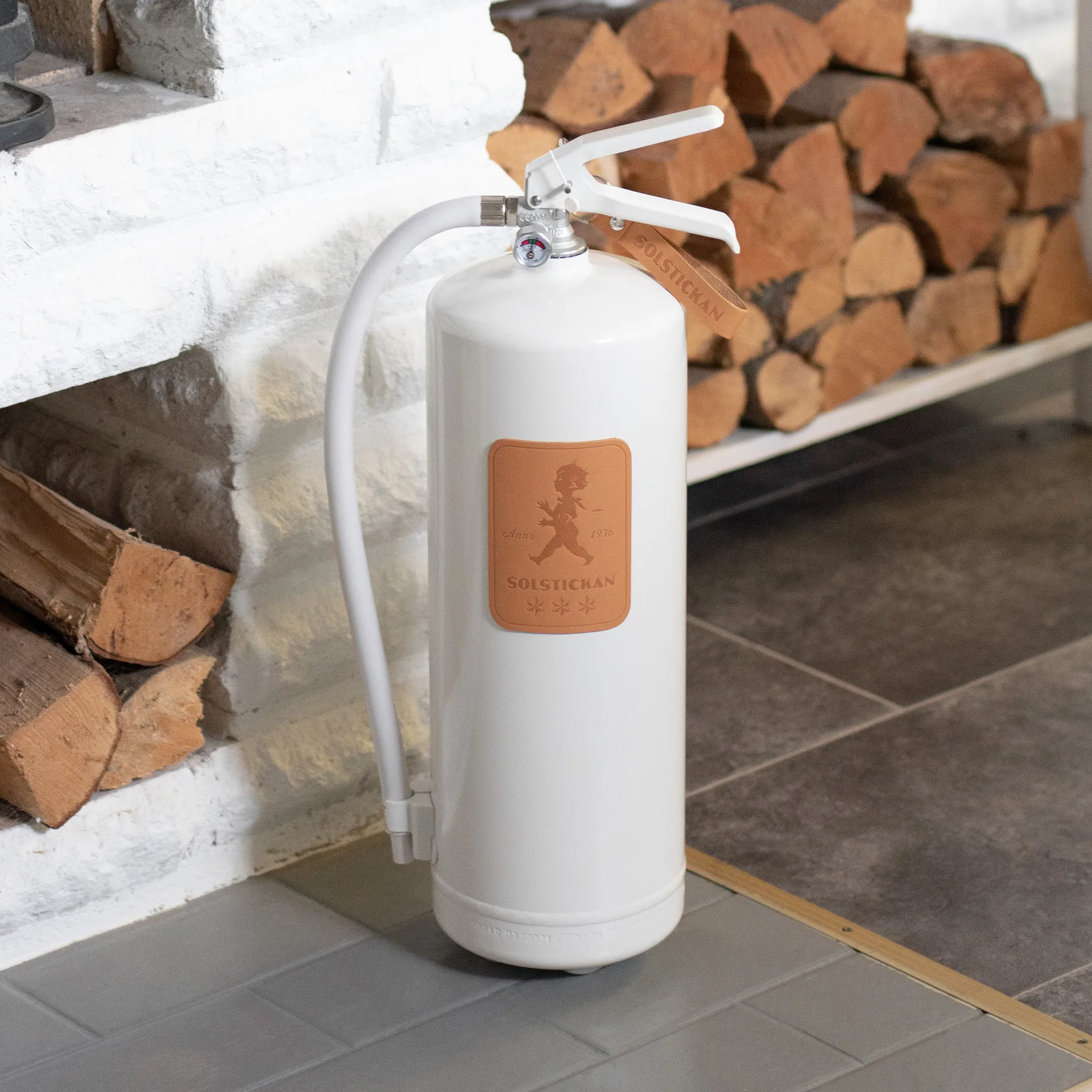 Solstickan brandblusser 6 kg, Wit-licht leer Solstickan Design