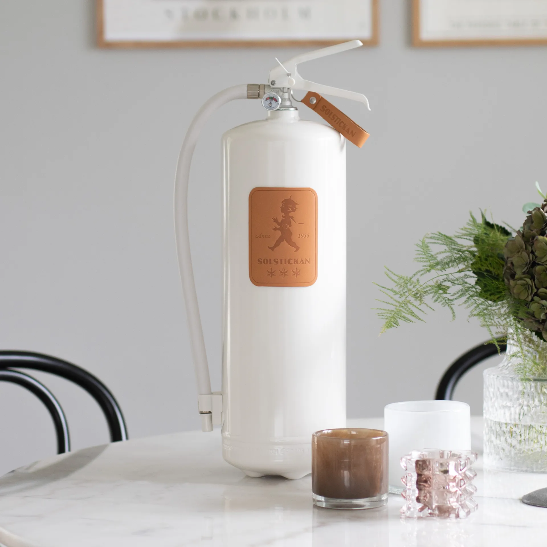 Solstickan brandblusser 6 kg, Wit-licht leer Solstickan Design