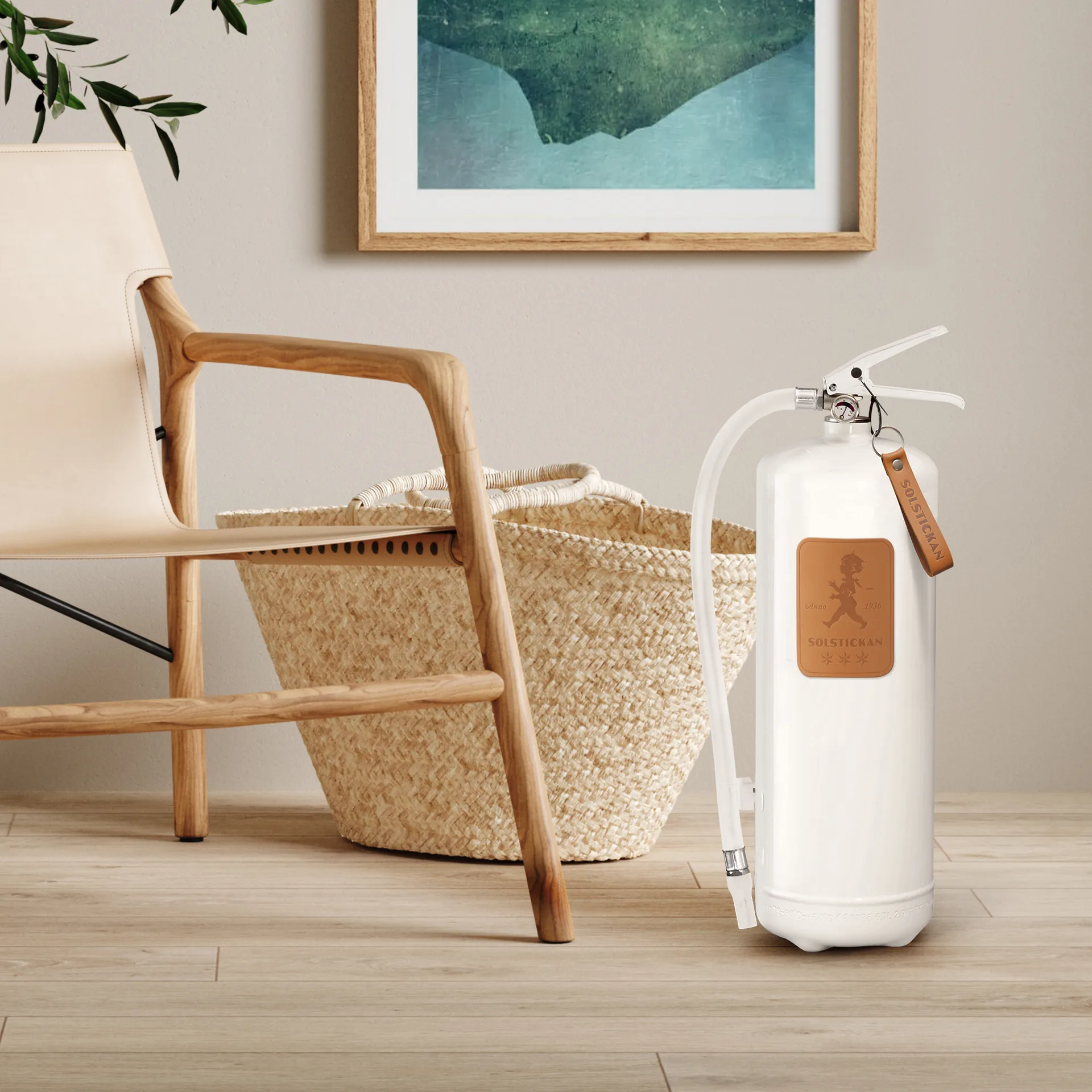 Solstickan brandblusser 6 kg, Wit-licht leer Solstickan Design