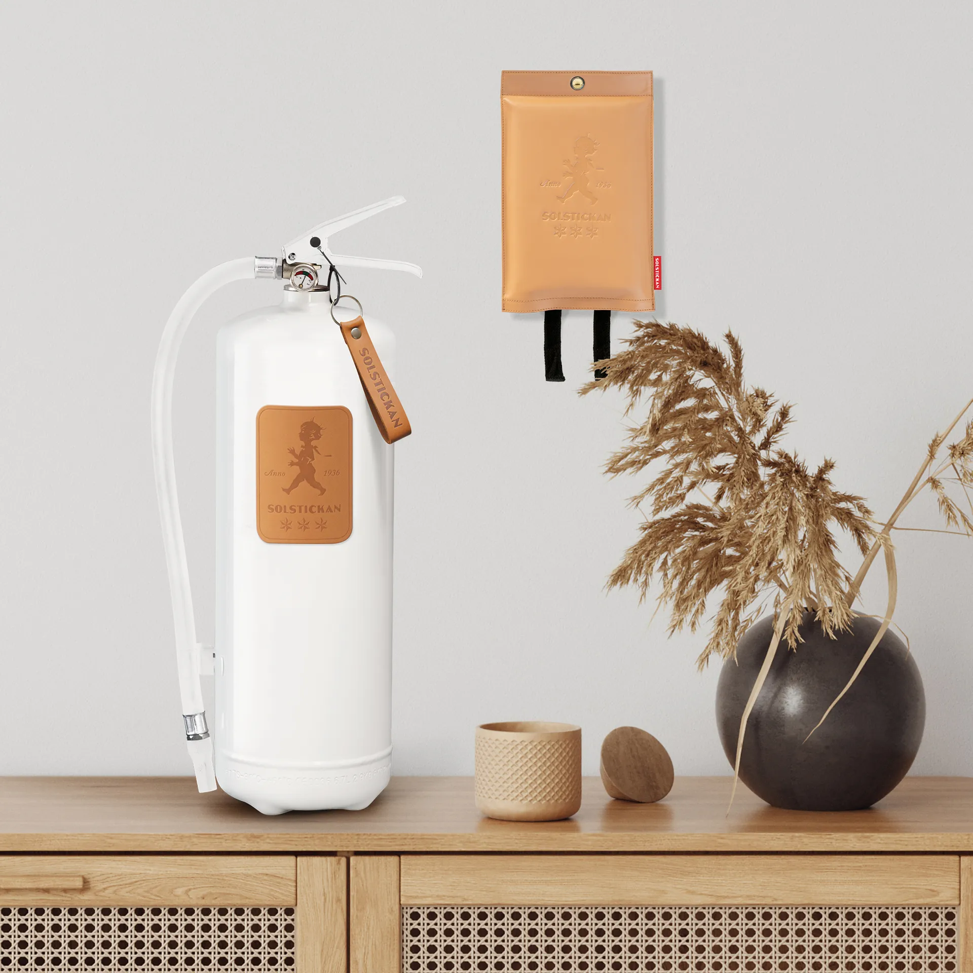 Solstickan brandblusser 6 kg, Wit-licht leer Solstickan Design