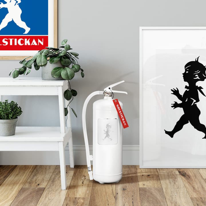Solstickan brandblusser 6 kg, Wit-zilver Solstickan Design