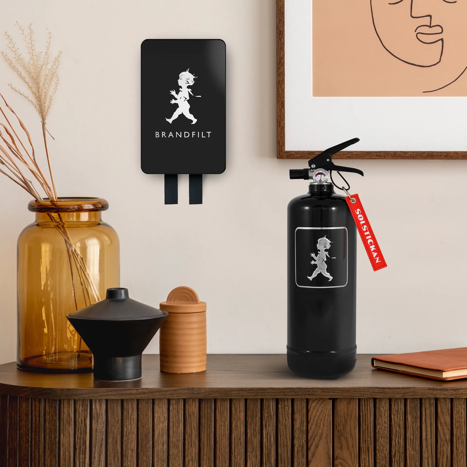 Solstickan branddeken 16x2,7x25 cm, Mat zwart Solstickan Design