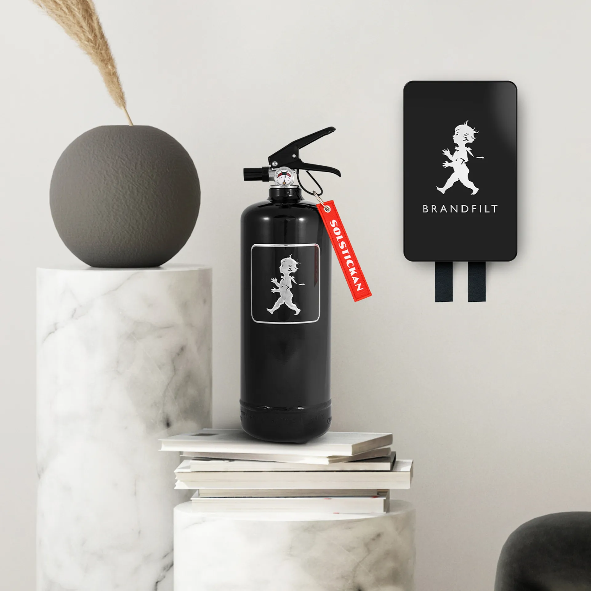 Solstickan branddeken 16x2,7x25 cm, Mat zwart Solstickan Design