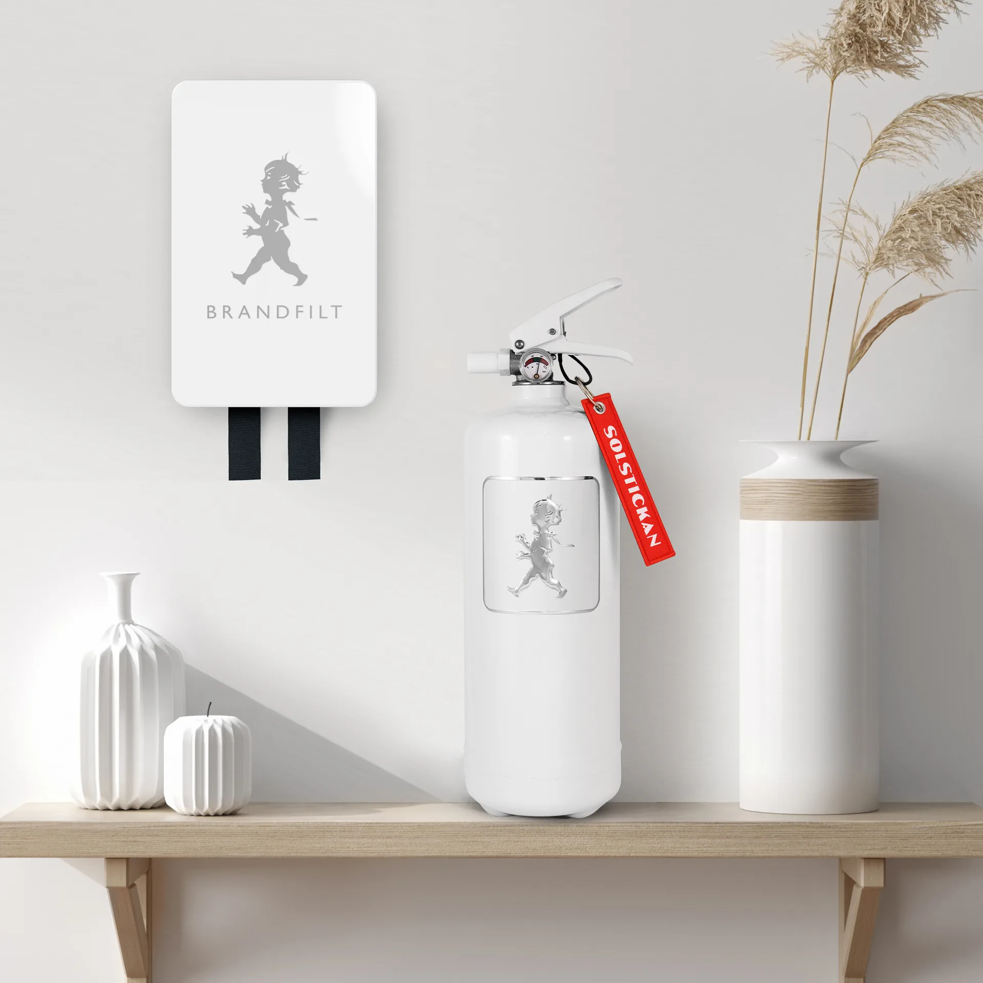 Solstickan branddeken 16x2,7x25 cm, Wit hoogglans Solstickan Design