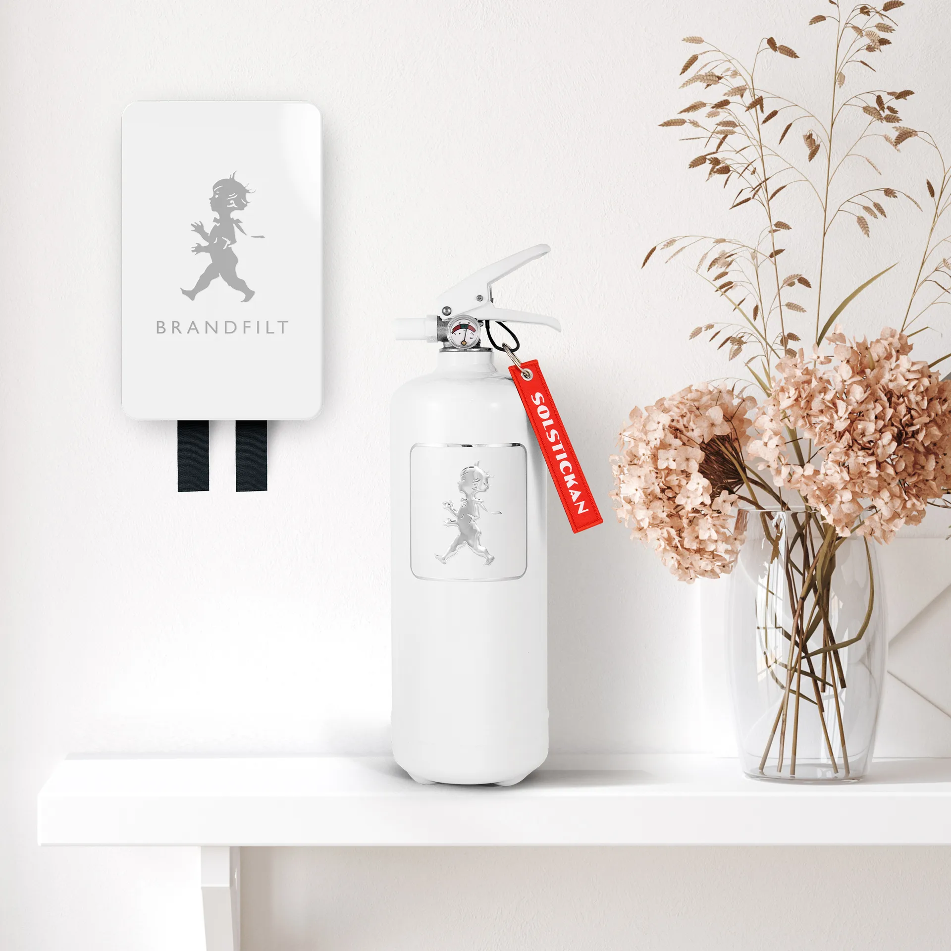 Solstickan branddeken 16x2,7x25 cm, Wit hoogglans Solstickan Design