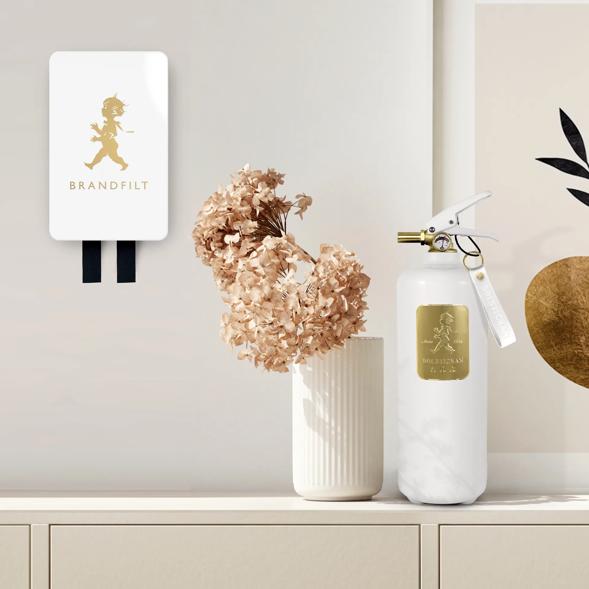 Solstickan branddeken 16x2,7x25 cm, Witgoud Solstickan Design